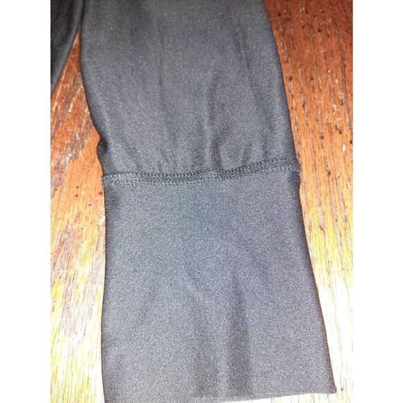 Small Gap Body Black Silver Lightweight V-Neck Hoodie Shirt Top - Picture 4 of 4